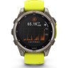 Смарт-часы GARMIN FENIX 8 – 47 мм, Solar Sapphire, титан с ярко-желтым/графитовым силиконовым ремешком 010-02906-21